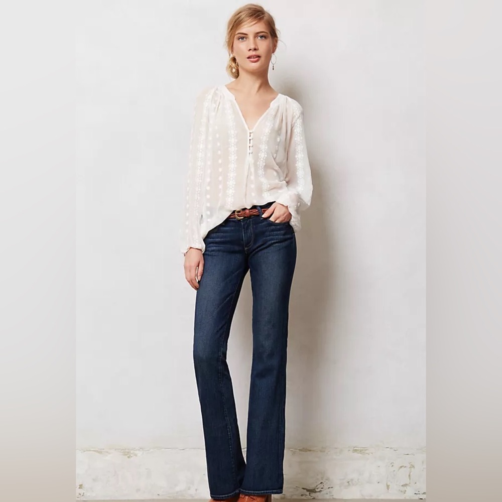 PAIGE Dark Blue Boot Cut Jeans